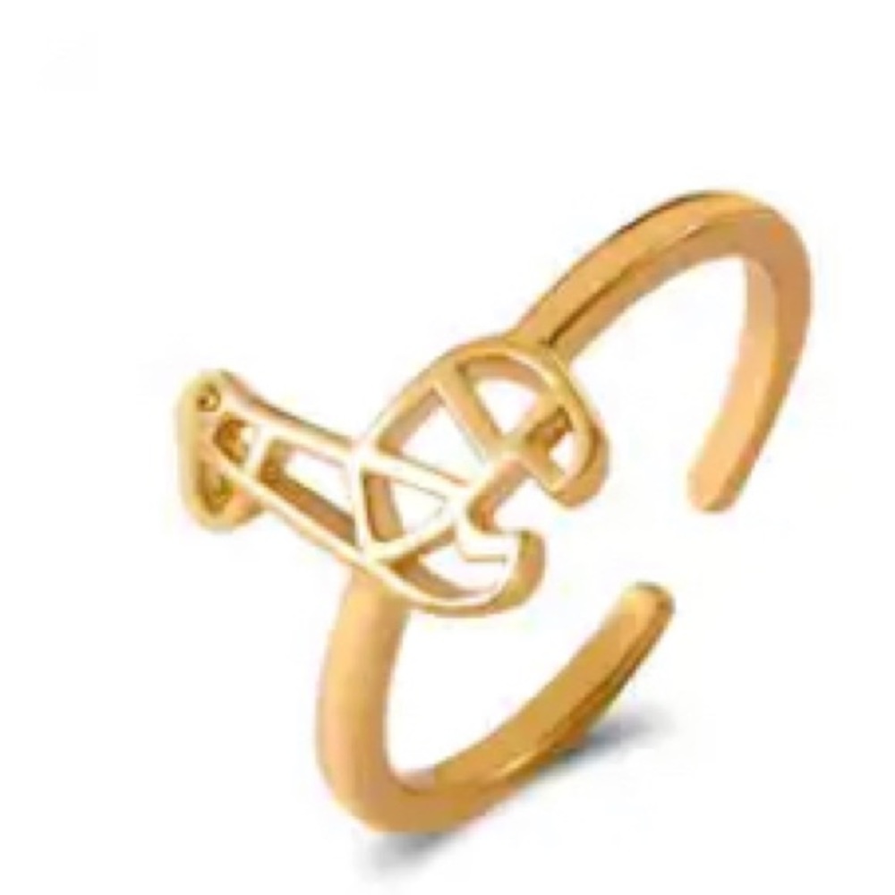Adjustable Toe Rings Set Gold Tone 5 Rings - Picture 5 of 6